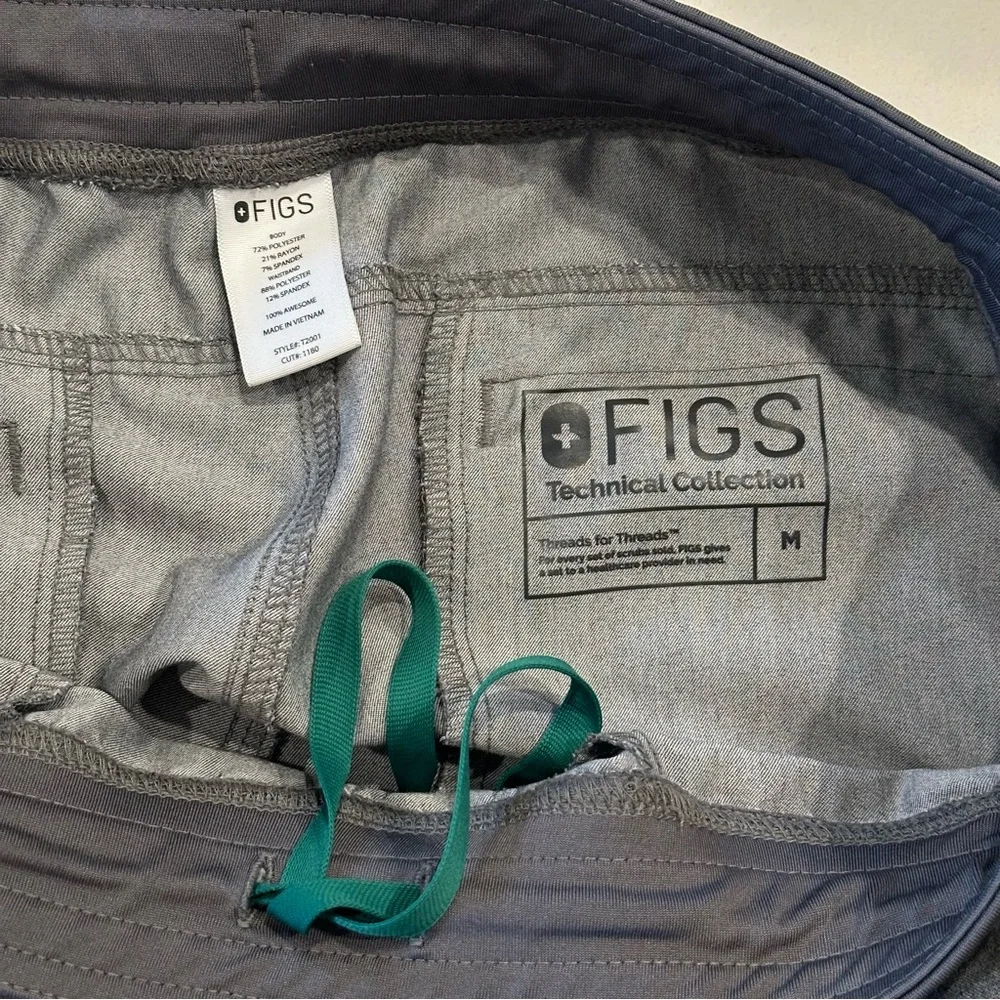 FIGS Axim Cargo Scrub Pants Graphite Mens Size Medium‎